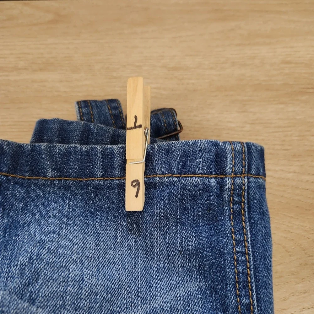 OshKosh Bgosh Baby 12M Blue Jean Denim Overall Dress‎ Jumper Dress Vestbak
